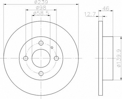 HELLA PAGID 8dd355101861 -  Тормозной диск